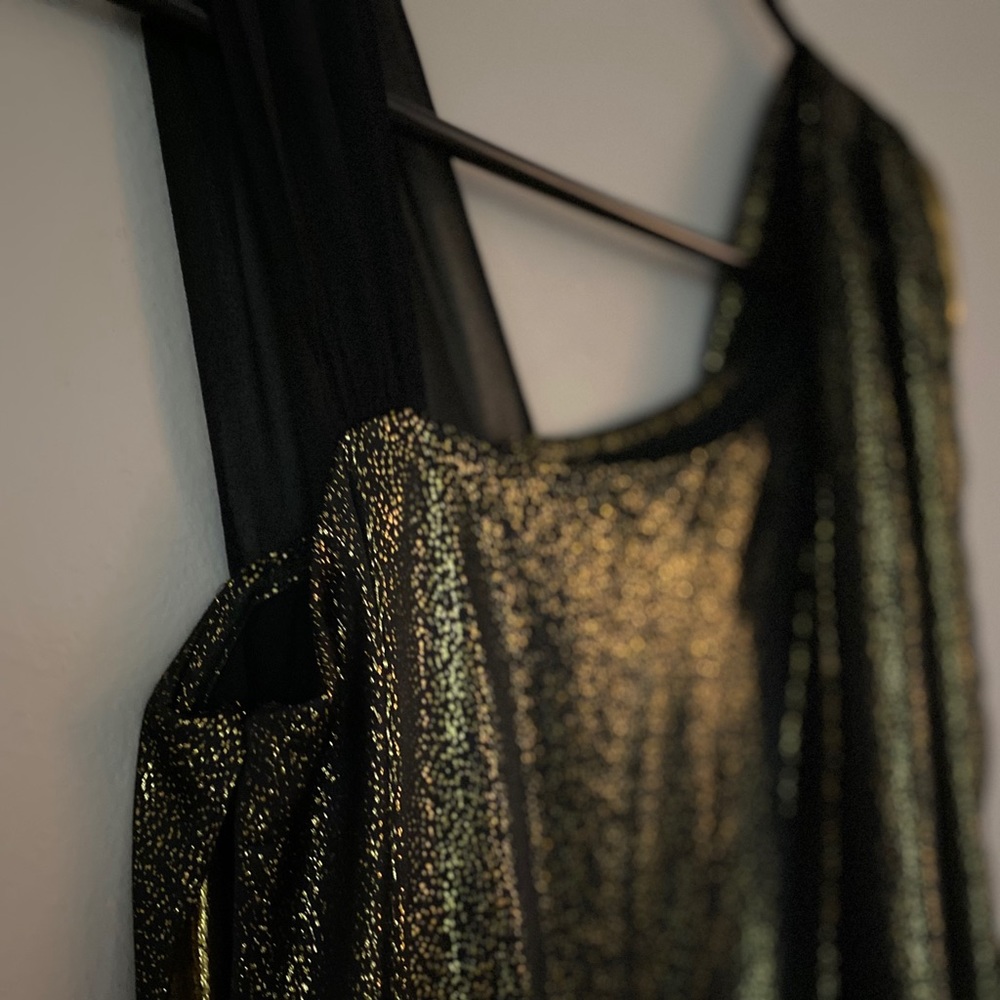 ERIN FETHERSTON Metallic Tunic Party Dress